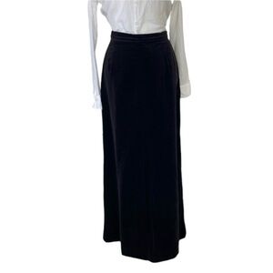 Vintage ‘70s Velvet Maxi Skirt A-line Dark Brown Goth Witchy Fairy Sz XS / S